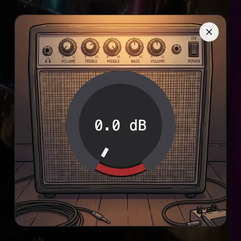The Amp with its audio boost dial